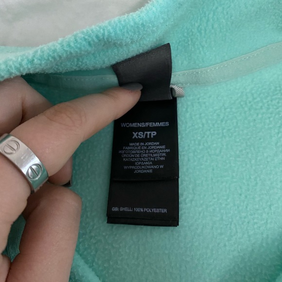 North face mint quarter zip fleece jacket - Picture 4 of 7